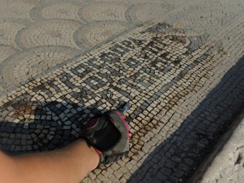 hippos inscription burnt church